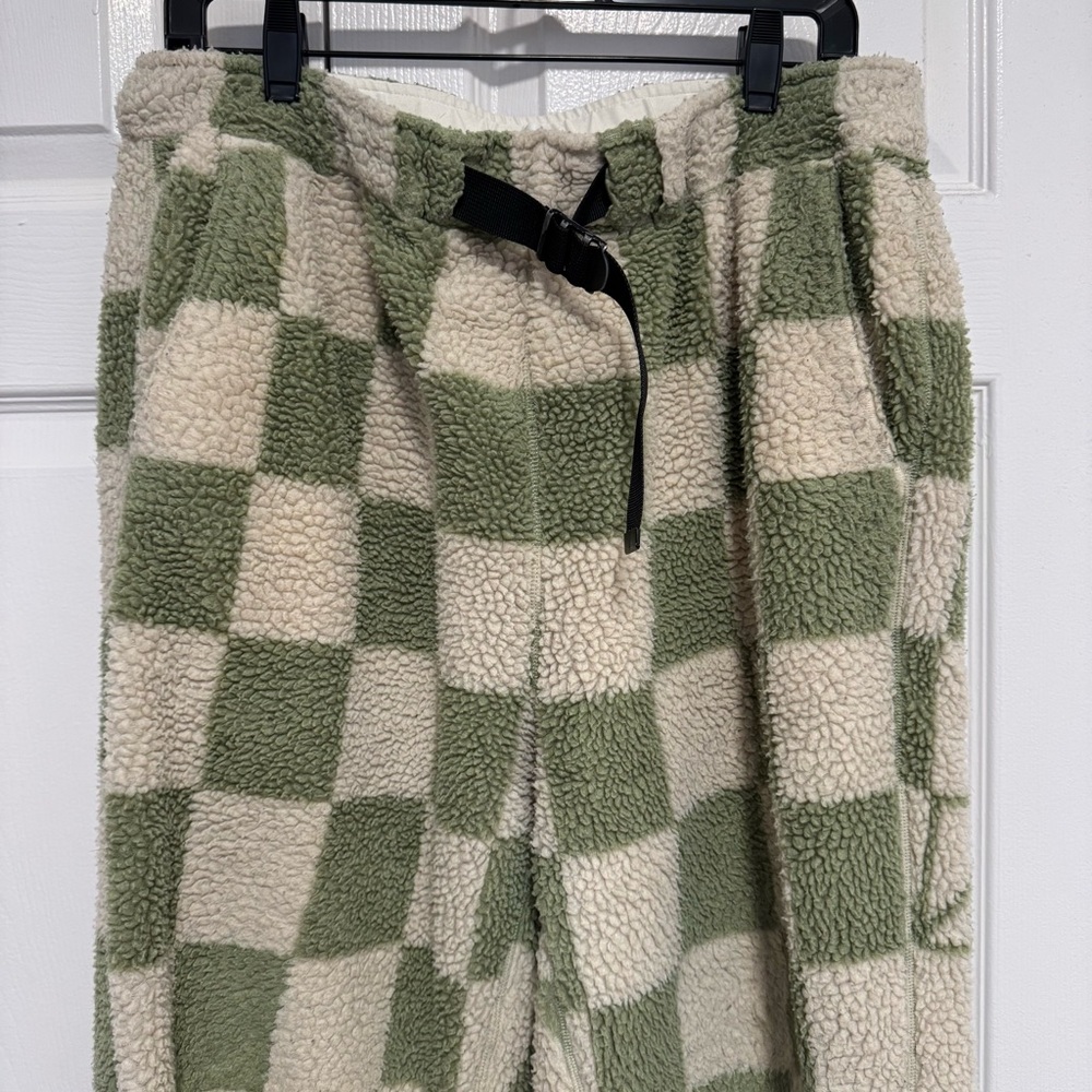 Saturdays NYC Green and White Polar Fleece Serai Trousers - Size large - Picture 6 of 14
